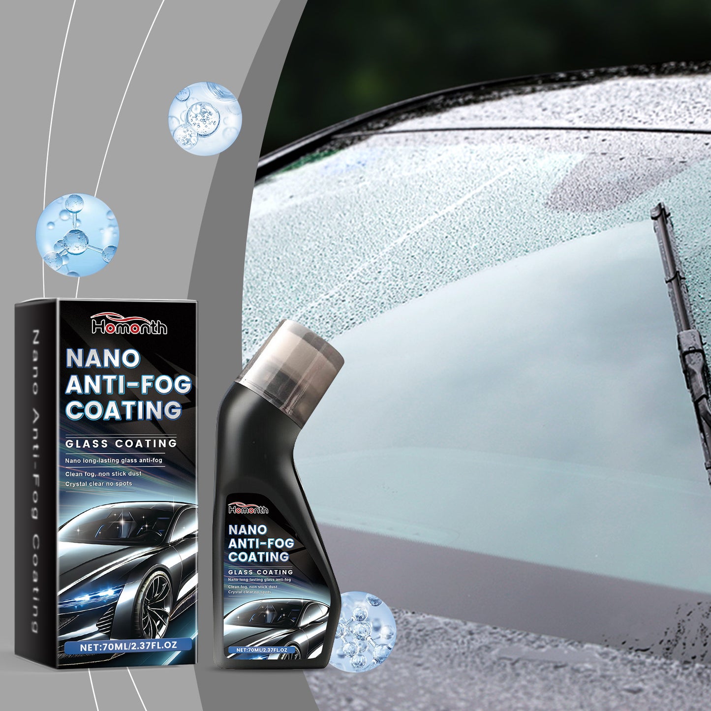 Homonth Automotive Windshield Coating Agent Windshield Stain Removal And Rain Protection Cleaning Vehicle Coating Agent