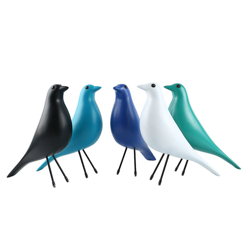 Ornaments Ins Soft Decoration Eames Bird Ornaments Resin Crafts Modern Minimalist Desktop Creative Home Decoration