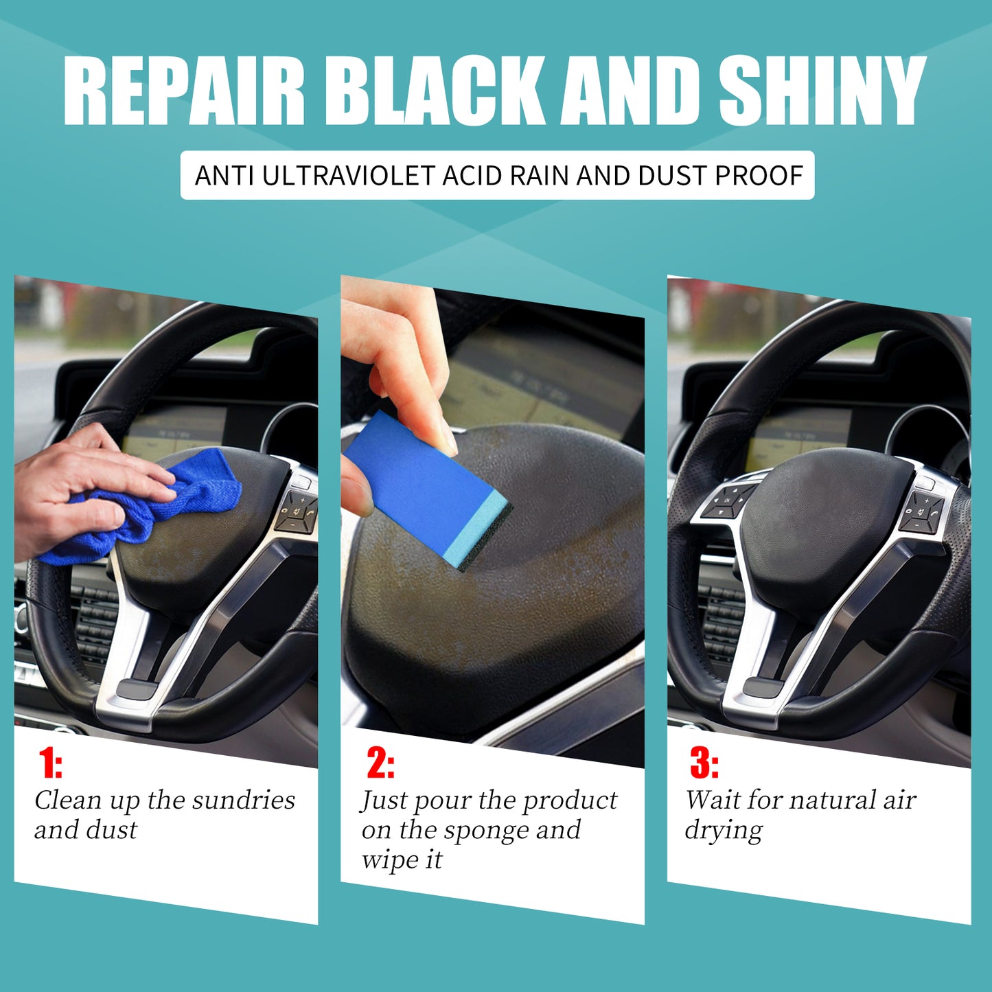 OUHOE Nano Plastic Refresh Coating, Polishing Plastic Whitening Maintenance Repair Interior Dust Cleaner