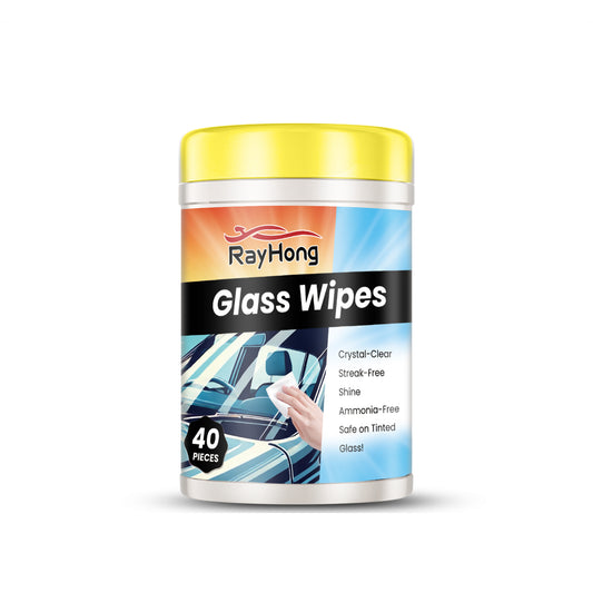 Rayhong Car Glass Cleaning Wipes Glass Rearview Mirror Anti-Fog Refurbished Anti-Oil Cleaning Universal Wipes