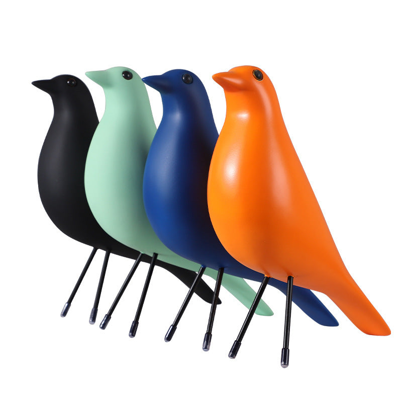 Ornaments Ins Soft Decoration Eames Bird Ornaments Resin Crafts Modern Minimalist Desktop Creative Home Decoration