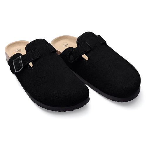 Summer Suede Clogs Slippers Women Clogs Slippers Outdoor Nonslip Beach Sandals UnisexCork Clogs Slippers With Adjustable Buckle