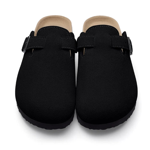 Summer Suede Clogs Slippers Women Clogs Slippers Outdoor Nonslip Beach Sandals UnisexCork Clogs Slippers With Adjustable Buckle